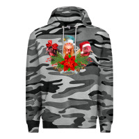 Slate Camo Chickens Christmas Premium Hoodie - CowhideDigitalArt