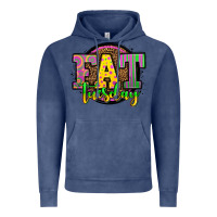 Vintage Denim mardi gras fat tuesday Vintage Hoodie - OliviaCreatesArt