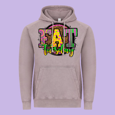 Mardi Gras Fat Tuesday Vintage Hoodie Designed By Oliviacreatesart