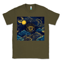 Army Green evil eye moon Classic Tee - TumblerDesignByShophia