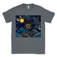 Charcoal Heather evil eye moon Classic Tee - TumblerDesignByShophia