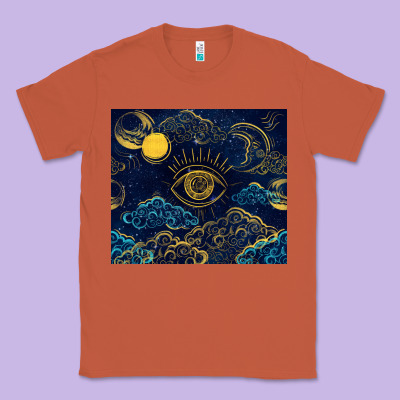 Evil Eye Moon Classic Tee Designed By Tumblerdesignbyshophia