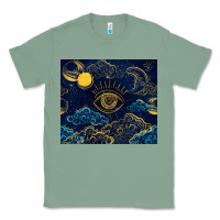 Sage evil eye moon Classic Tee - TumblerDesignByShophia