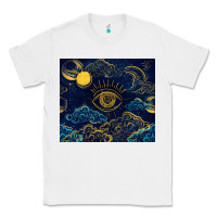 White evil eye moon Classic Tee - TumblerDesignByShophia