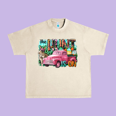The Hunt Is On Easter Day Urban Heavy Tee Designed By Cowgirlartshop