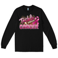Black Tackle cancer Football Long Sleeve Tee - FaDigitalArtStudio