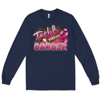 Navy Tackle cancer Football Long Sleeve Tee - FaDigitalArtStudio