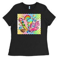 Black retro summer Ladies Tee - TumblerDesignByShophia