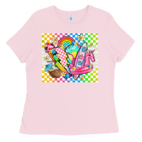 Bubblegum Pink retro summer Ladies Tee - TumblerDesignByShophia