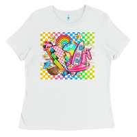 White retro summer Ladies Tee - TumblerDesignByShophia