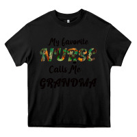 Black My Favorite Nurse Calls Me Grandma Heavy Core Tee - Bettercallsaul
