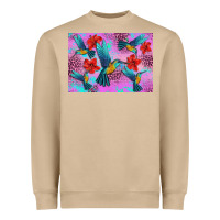 Mushroom Flower Hummingbird Heavyweight Sweatshirt - Artiststas