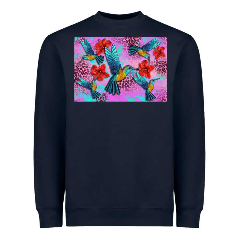 Flower Hummingbird Heavyweight Sweatshirt by Artiststas | Teevron