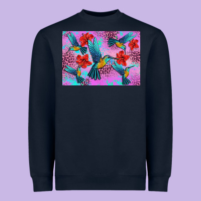 Flower Hummingbird Heavyweight Sweatshirt Designed By Artiststas