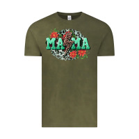 Vintage Olive Mama rock lightning bolt Mother's Day Vintage Tee - CowGirlArtShop