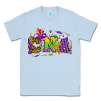 Dusty Blue Mardi Gras CNA Nurse Classic Tee - HowdyJamesFarm