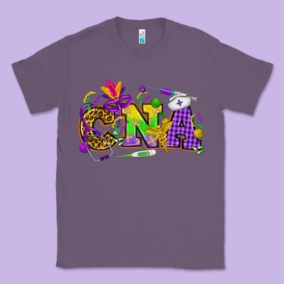 Mardi Gras Cna Nurse Classic Tee Designed By Howdyjamesfarm