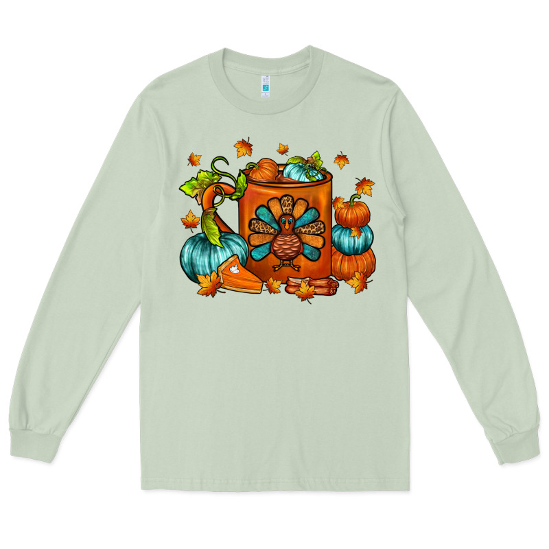 Thanksgiving Coffee Mug Long Sleeve Tee by FaDigitalArtStudio | Teevron