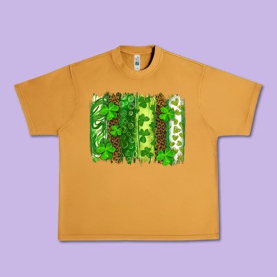 St Patricks Day Brush Stroke Urban Heavy Tee Designed By Ranaportraitstore