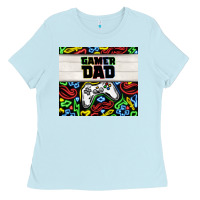 Baby Blue gamer dad Ladies Tee - TumblerDesignByShophia