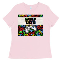 Bubblegum Pink gamer dad Ladies Tee - TumblerDesignByShophia