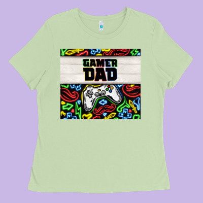 Gamer Dad Ladies Tee Designed By Tumblerdesignbyshophia