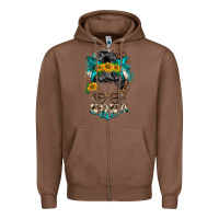 Chestnut nona life messy bun Zipper Hoodie - BarkalooDesign