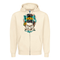 Sandshell nona life messy bun Zipper Hoodie - BarkalooDesign