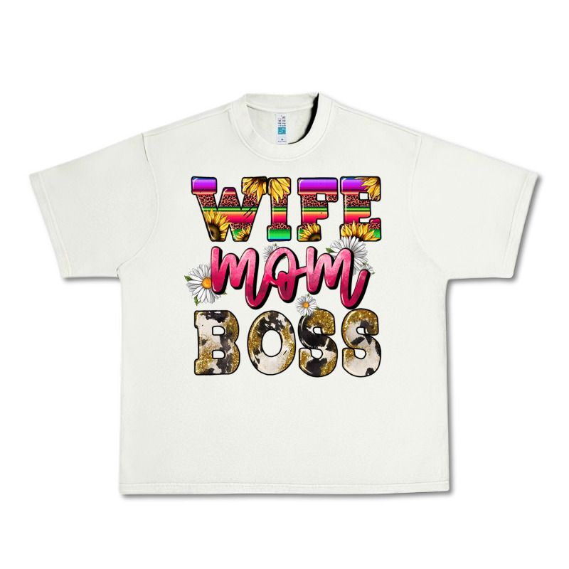 Wife Mom Boss Daisy Mother's Day Urban Heavy Tee by HowdyJamesFarm | Teevron