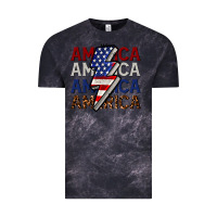 Cloud Black America with lightning bold Vintage Tee - CowGirlArtShop