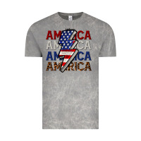 Cloud Rock America with lightning bold Vintage Tee - CowGirlArtShop
