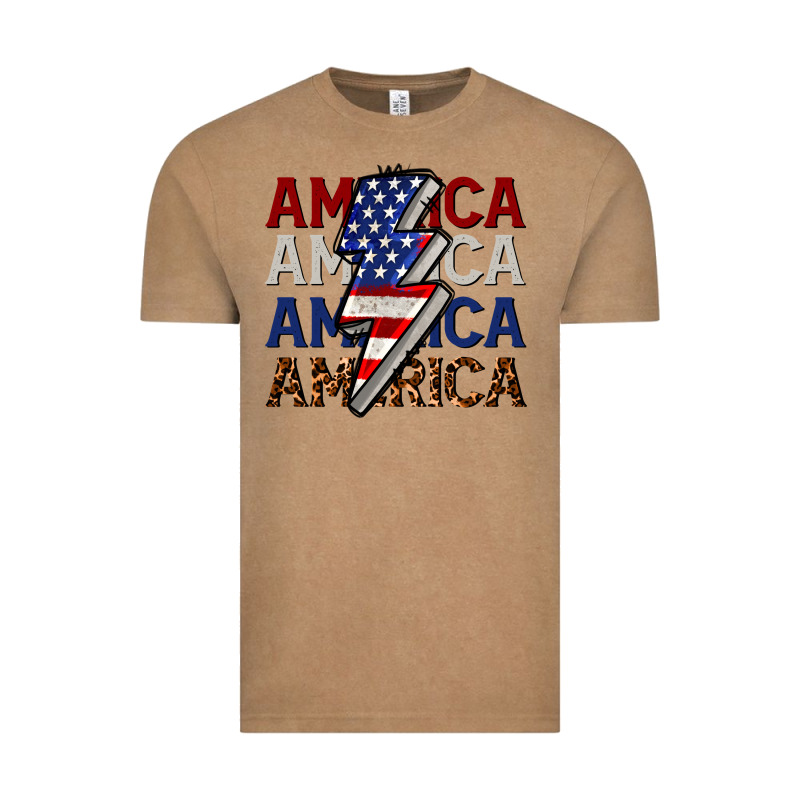 America With Lightning Bold Vintage Tee by CowGirlArtShop | Teevron