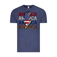 Vintage Denim America with lightning bold Vintage Tee - CowGirlArtShop