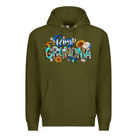 Army Green boy grandma Premium Hoodie - CowhideDigitalArt