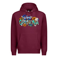 Burgundy boy grandma Premium Hoodie - CowhideDigitalArt