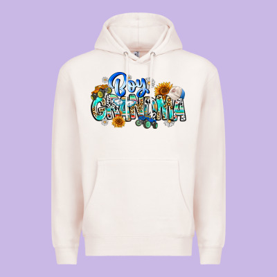 Boy Grandma Premium Hoodie Designed By Cowhidedigitalart