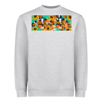 Heather Grey Cow fall pumpkin Heavyweight Sweatshirt - Artiststas