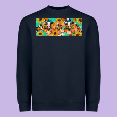 Cow Fall Pumpkin Heavyweight Sweatshirt Designed By Artiststas