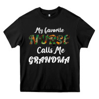 Black My Favorite Nurse Calls Me Grandma Heavy Core Tee - Bettercallsaul