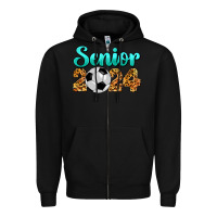 Black soccer senior 2024 Zipper Hoodie - BarkalooDesign
