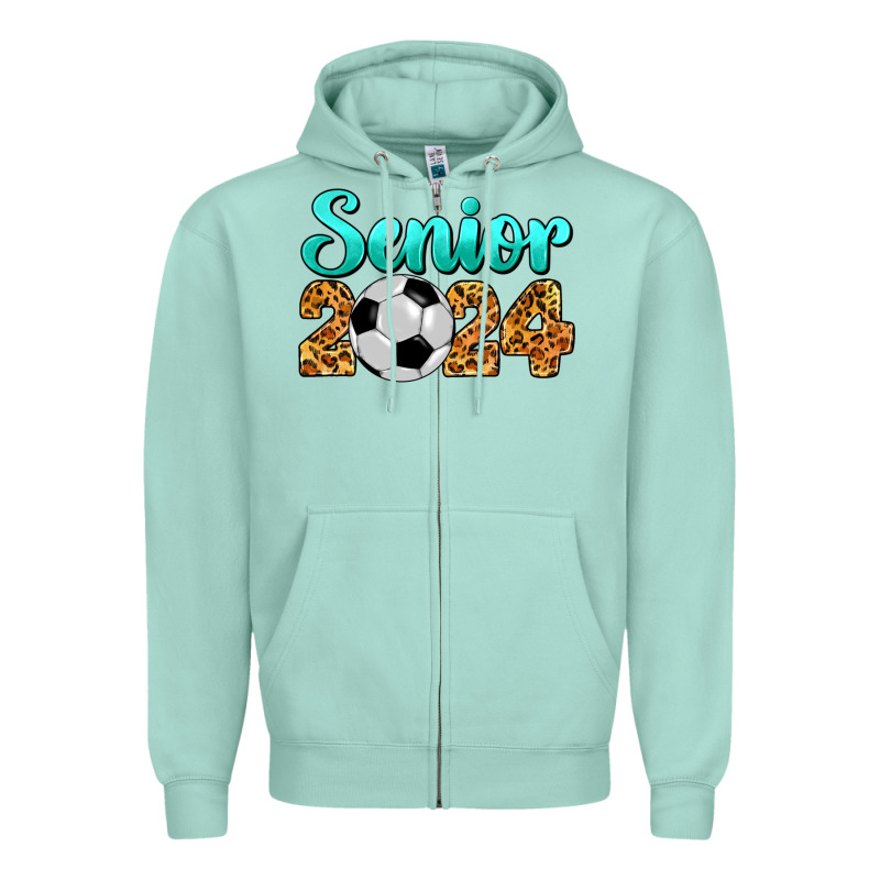 Soccer Senior 2024 Zipper Hoodie by BarkalooDesign | Teevron