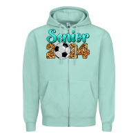 Seafoam soccer senior 2024 Zipper Hoodie - BarkalooDesign