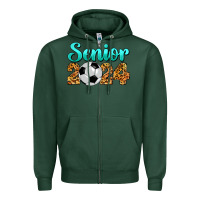 Sports Green soccer senior 2024 Zipper Hoodie - BarkalooDesign