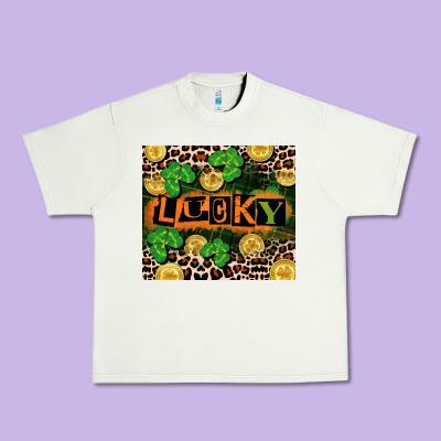 St. Patricks Day Lucky Urban Heavy Tee Designed By Cowgirlartshop