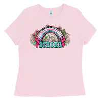 Bubblegum Pink Strong Cancer rainbow Cancer Awareness Ladies Tee - HowdyJamesFarm