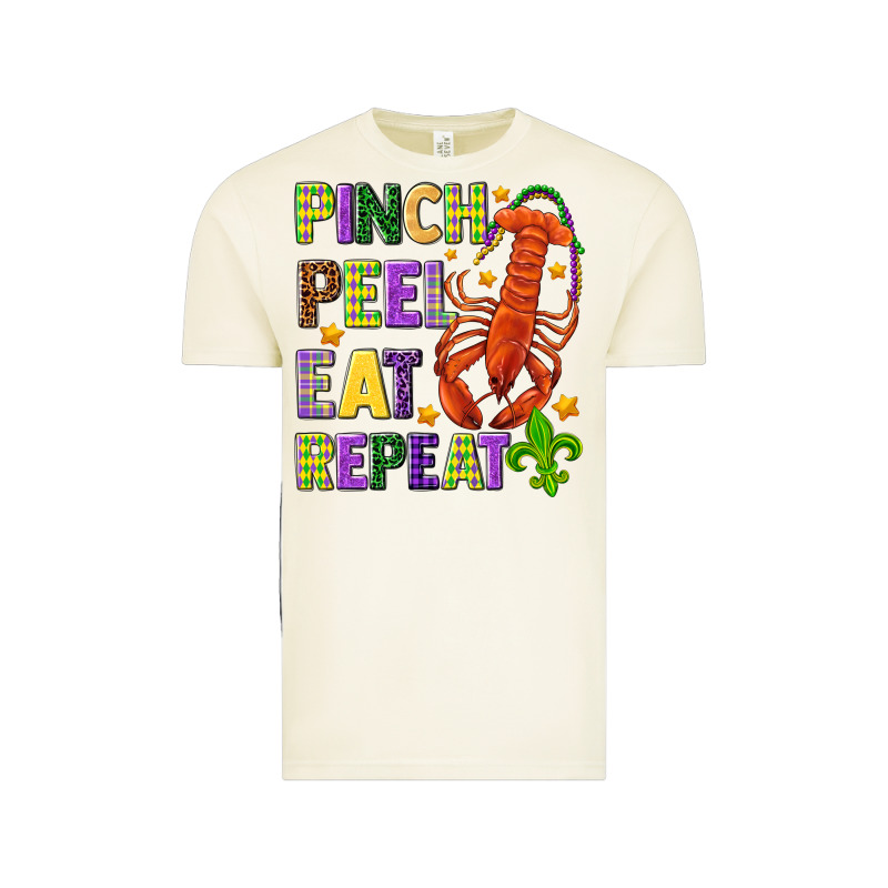 Pinch Peel Eat Repeat Crawfish Vintage Tee by HowdyJamesFarm | Teevron