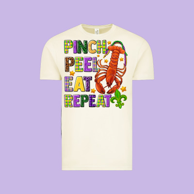Pinch Peel Eat Repeat Crawfish Vintage Tee Designed By Howdyjamesfarm