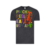 Vintage Black Pinch peel eat repeat crawfish Vintage Tee - HowdyJamesFarm