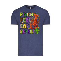 Vintage Denim Pinch peel eat repeat crawfish Vintage Tee - HowdyJamesFarm
