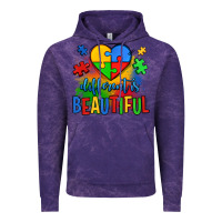 Cloud Purple different is beautiful autism Vintage Hoodie - OliviaCreatesArt